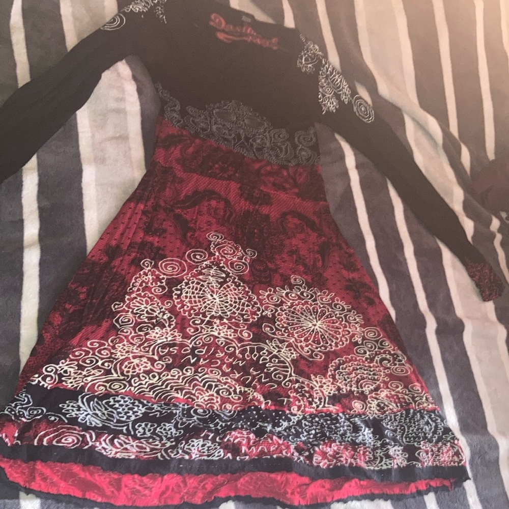 Desigual Red and Black Casual dress